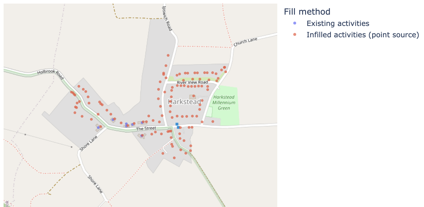 Suffolk data point missing activity fill allowing infilling where up to 5% of the area is already occupied