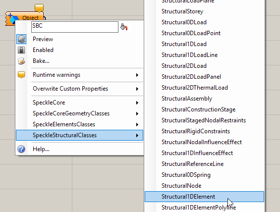 Schema builder select object